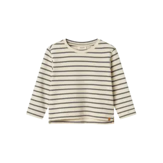 Lil' Atelier NMMLIMIA LS LOOSE TOP LIL NOOS Turtledove POPPY SEED