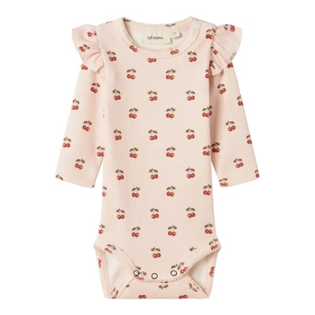 Lil' Atelier NBFLAVO EVE LS SLIM BODY LIL NOOS Silver Peony