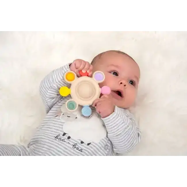 Tickit Silisoft Druk Gaatjes Bijtspeelgoed (Regenboog)