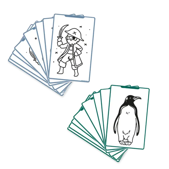 Kidywolf REFIL KIDYDRAW MINI drawings "animals around the world" and "oceans and pirates"