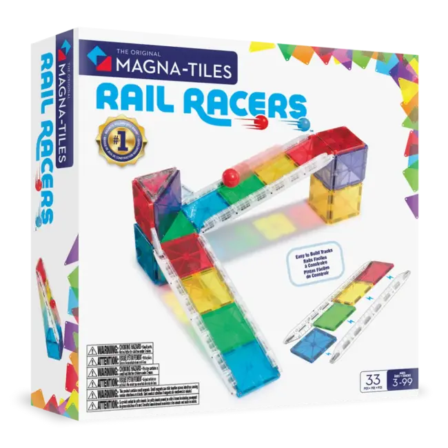 Magna Tiles Rail Racers 33-Piece Set
