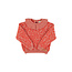 Piupiuchick Knitted sweater w/ collar | Pink w/ animal print