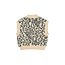 Piupiuchick Knitted waistcoat | Light pink w/ black animal print