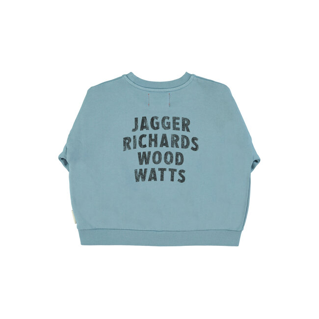 Piupiuchick Sweatshirt | Blue w/ "rock stars" print