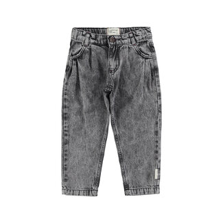 Piupiuchick Mom fit trousers | Washed black denim