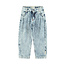 Piupiuchick Mom fit trousers | Washed blue denim