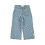Piupiuchick Flare trousers | Washed blue denim w/ black hearts