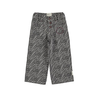 Piupiuchick Flare trousers | Grey w/ zebra print