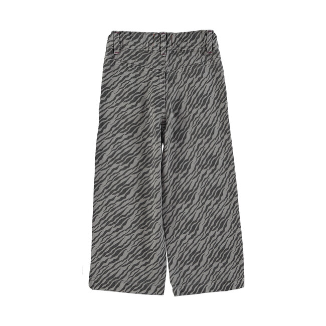 Piupiuchick Flare trousers | Grey w/ zebra print