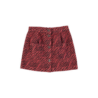 Piupiuchick Short skirt | Bordeaux w/ zebra print