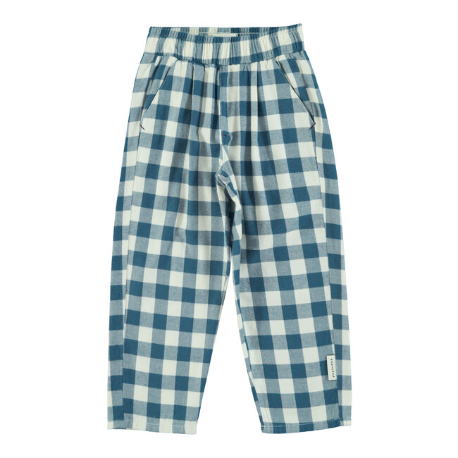 Piupiuchick Unisex trousers | Blue & white checkered