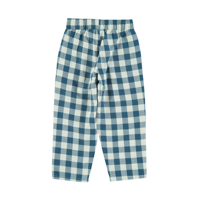 Piupiuchick Unisex trousers | Blue & white checkered