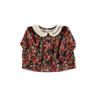 Piupiuchick Peter pan collar blouse | Multicolor flowers