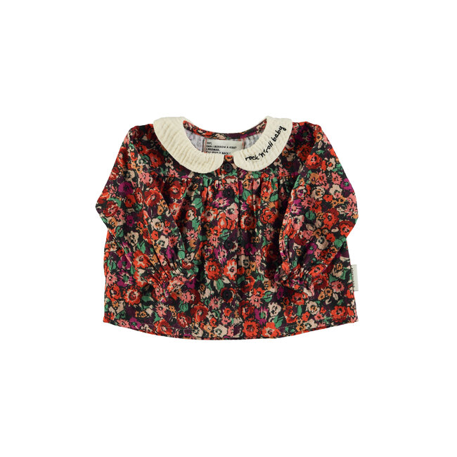 Piupiuchick Peter pan collar blouse | Multicolor flowers