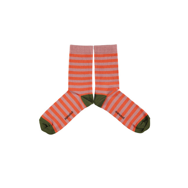 Piupiuchick Socks | Pink & orange stripes