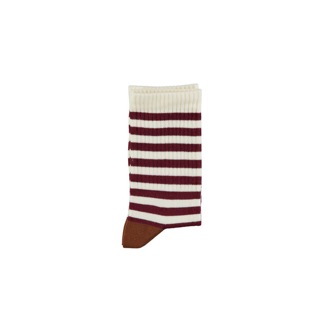 Piupiuchick Socks | Eru & bordeaux stripes