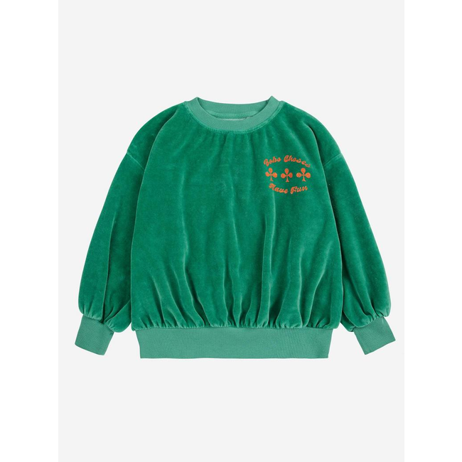 Bobo Choses Have Fun velvet sweatshirt