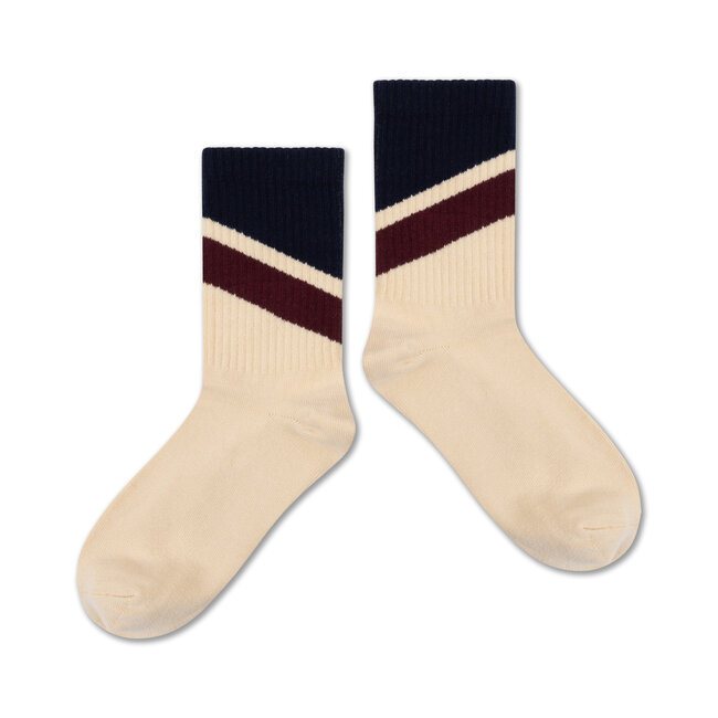 Repose AMS 81. sporty sock sand stripe