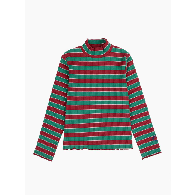 Bobo Choses Multicolor Stripes turtle neck T-shirt