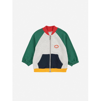 Bobo Choses Tic Tac Toe color block zipped sweatshirt baby