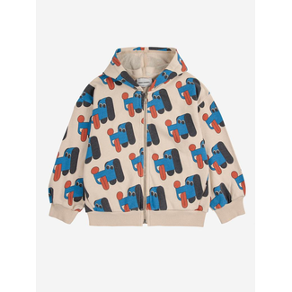 Bobo Choses Doggy Mate all over zipped hoodie
