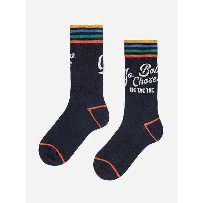 Bobo Choses Go Bobo navy long socks