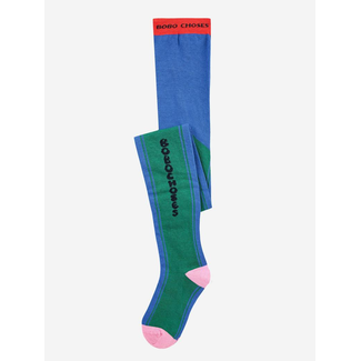 Bobo Choses Bobo Choses color block tights blue