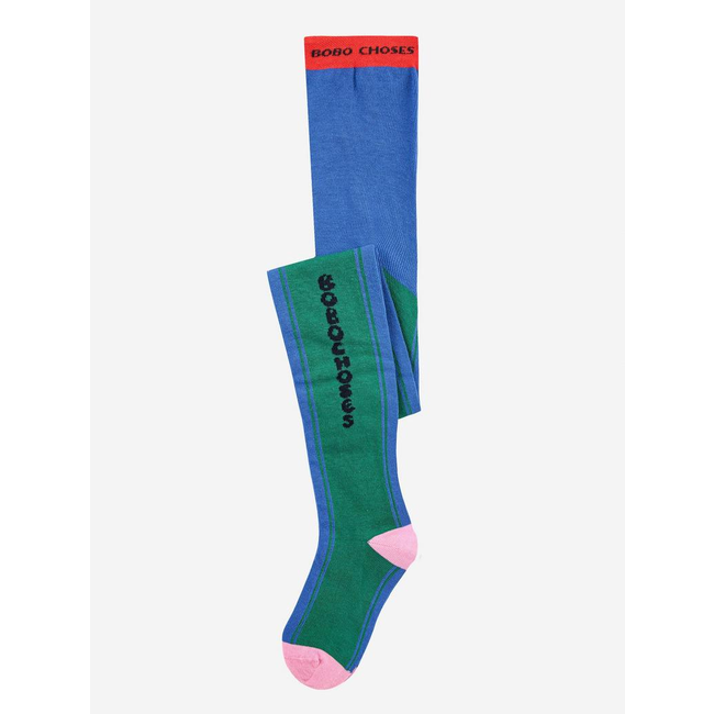 Bobo Choses Bobo Choses color block tights blue