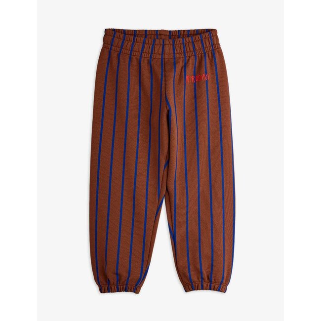 Mini Rodini Vertical stripe aop sweatspants - Brown