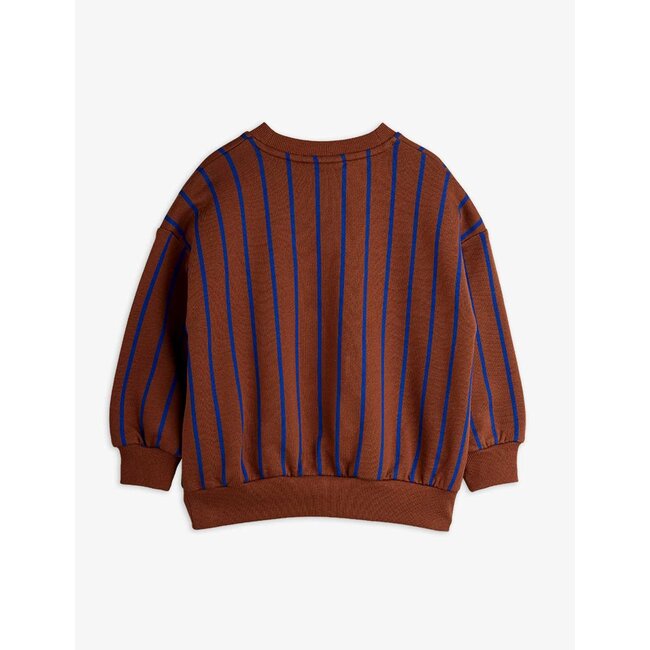 Mini Rodini Vertical stripe aop sweatshirt - Brown