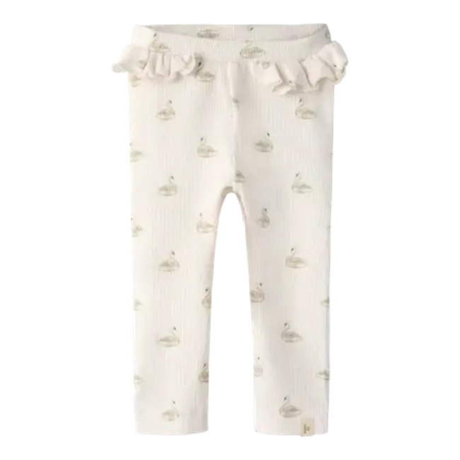 Lil' Atelier NBFGAVO EFI SLIM LEGGING LIL NOOS Pastel Parchment SWAN