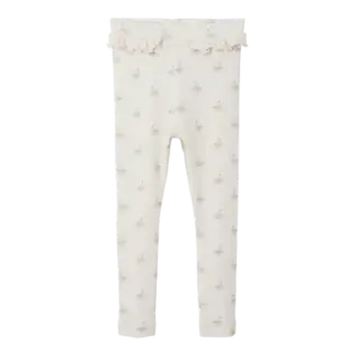 Lil' Atelier NMFGAVO EFI SLIM LEGGING LIL NOOS Pastel Parchment SWAN