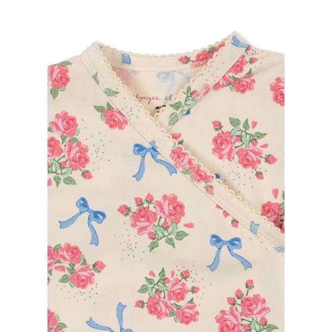 Konges Slojd BASIC NEWBORN ONESIE BELLA ROSITA