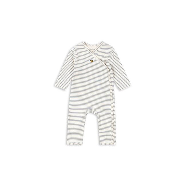 Konges Slojd BASIC NEWBORN ONESIE STRIPE BLUIE