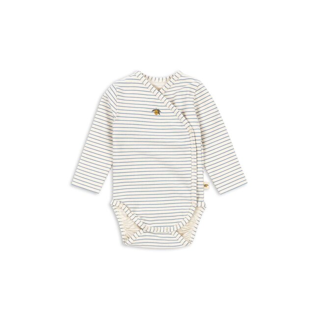 Konges Slojd BASIC LS NEWBORN BODY GOTS STRIPE BLUIE