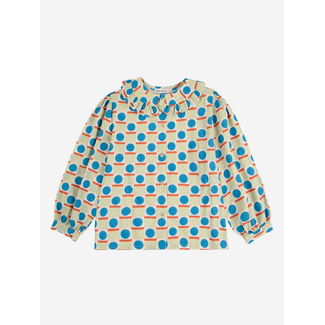 Bobo Choses Geometric Scacs all over blouse