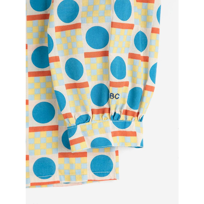 Bobo Choses Geometric Scacs all over blouse