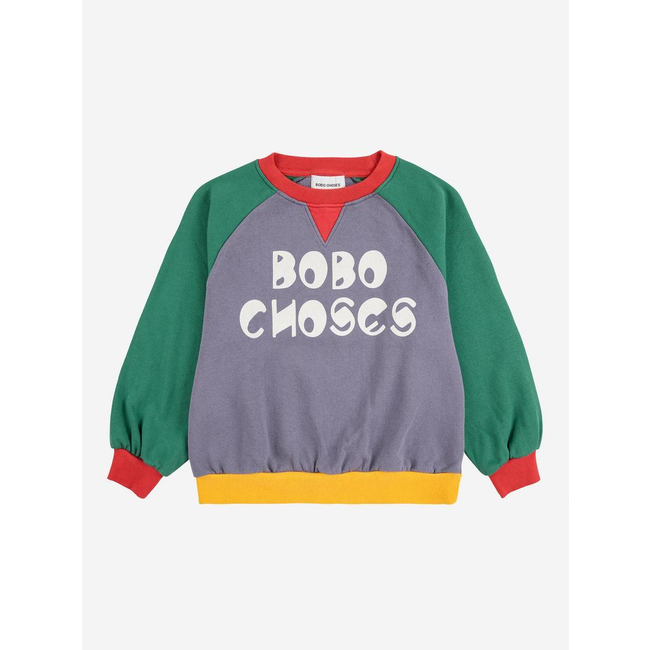 Bobo Choses Bobo Choses color block ranglan sweatshirt