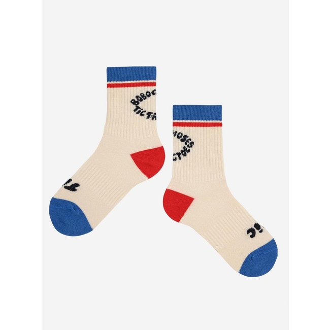 Bobo Choses Tic Tac Toe color block long socks