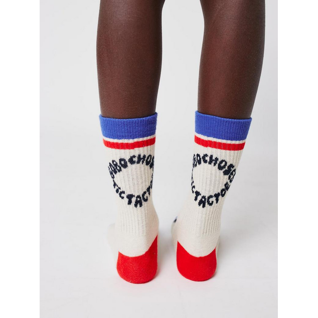 Bobo Choses Tic Tac Toe color block long socks