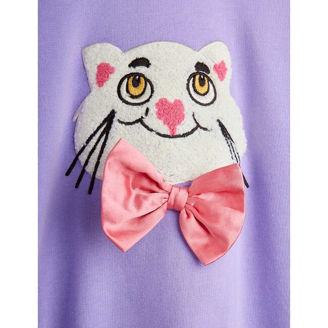 Mini Rodini Cat with bowtie chenille sweatshirt
