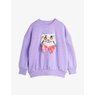 Mini Rodini Cat with bowtie chenille sweatshirt