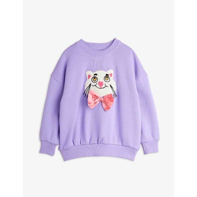 Mini Rodini Cat with bowtie chenille sweatshirt