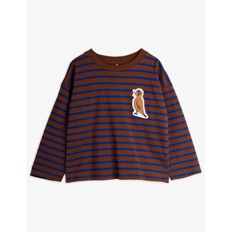 Mini Rodini Stripe bird patch ls tee