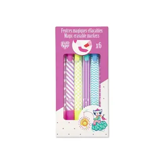 Djeco 6 magische viltstiften pastel