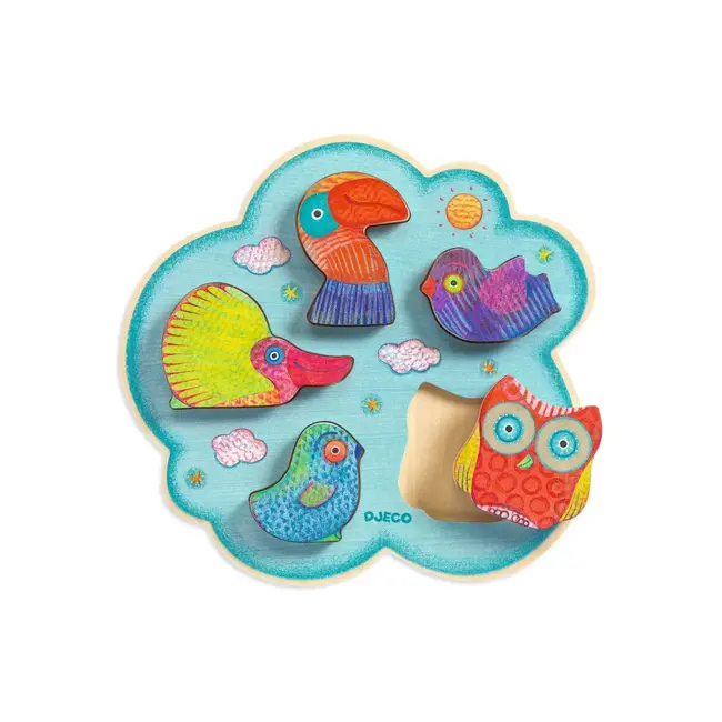 Djeco Houten puzzel vogel Toucano