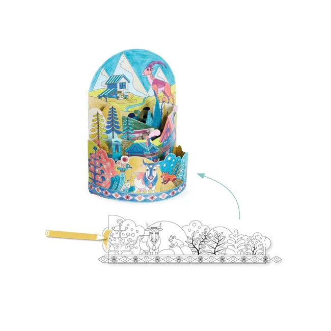 Djeco 3d kleurplaten (8+) op de top van de wereld