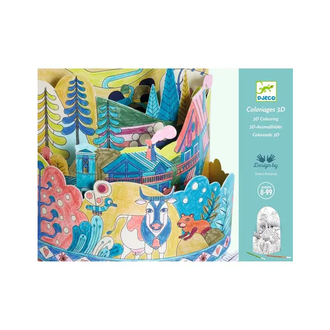 Djeco 3d kleurplaten (8+) op de top van de wereld