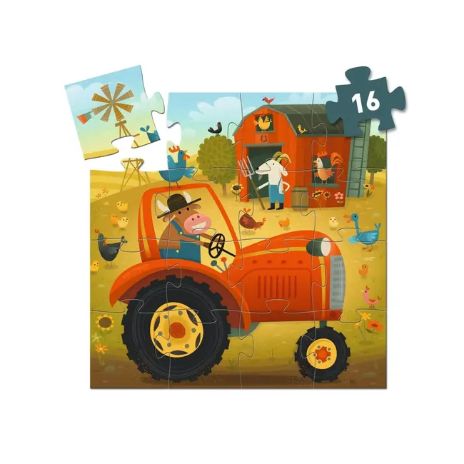 Djeco Puzzel tractor