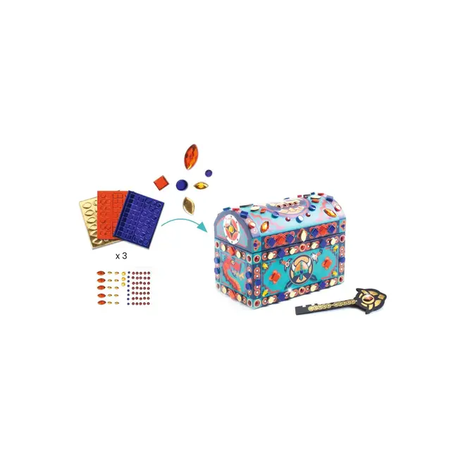 Djeco Knutselset - Schatkist blauw